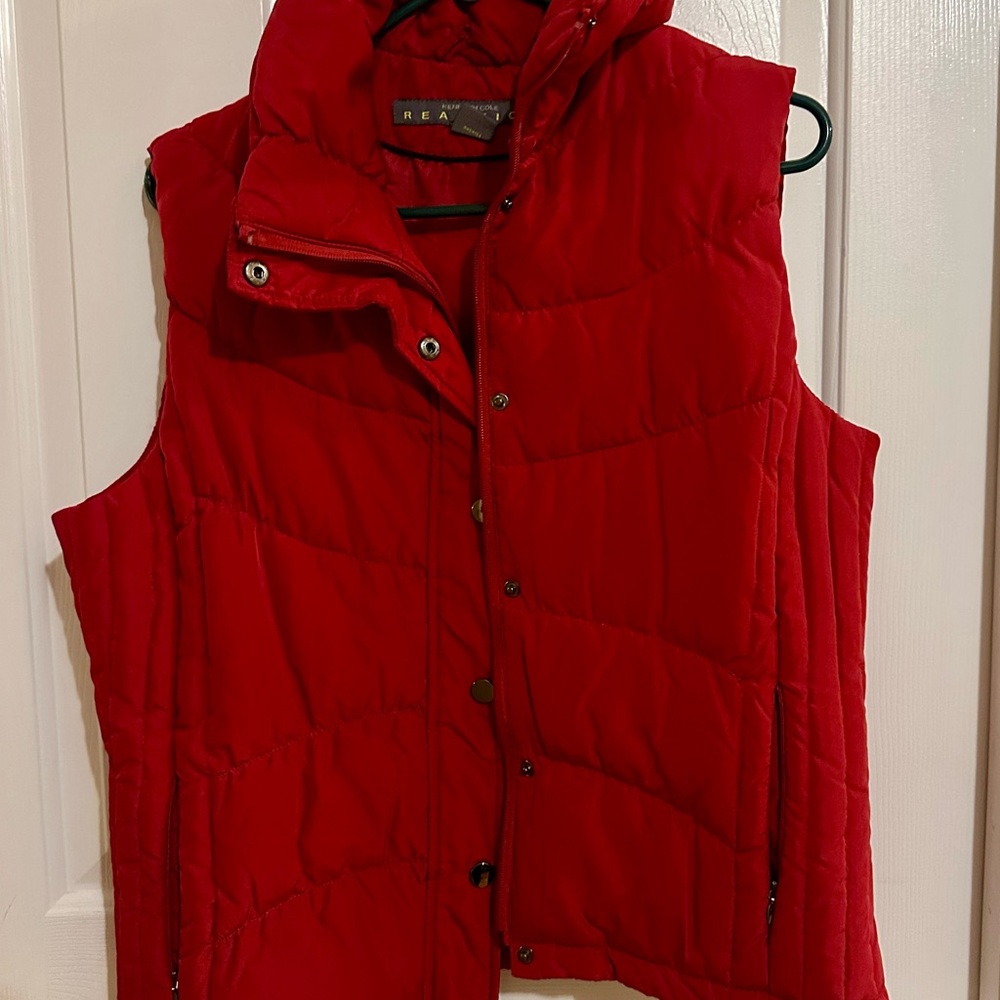 Kenneth Cole Cherry Red Quilted Vest